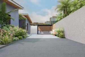 Backyard space for a 3 bedroom house for sale in Accra Ghana - Regimanuel Satellite City