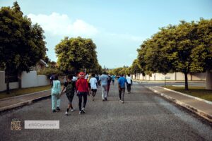 The best gated communities in Ghana - This image shows residents on their regular daily walks. A usual form of exercise for residents due to the safety and serenity of the community...